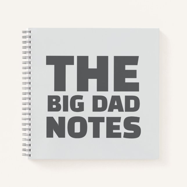 Cuaderno Día del Padre Simple Divertido Gris (Anverso)