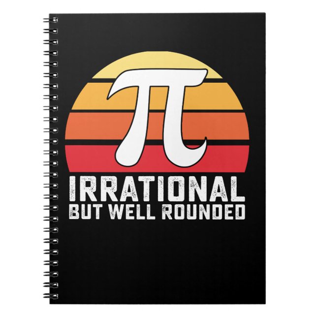 Cuaderno Día del Pi Irracional Pero Bien Redondeado Matemát (Frente)