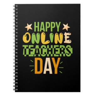Cuaderno Día del profesor de arte feliz en línea