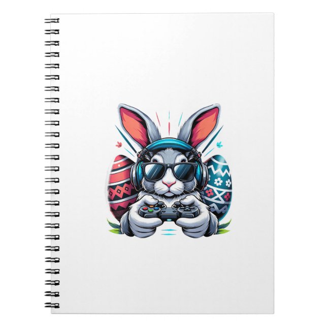 Cuaderno Día Feliz de Pascua de Conejo de Huevo de Videojue (Frente)