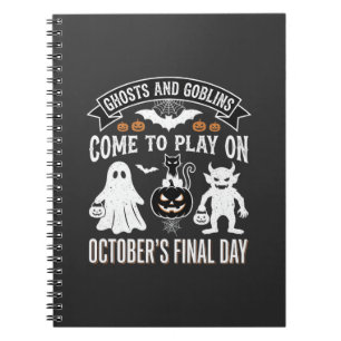 Cuaderno Día Final de Halloween de Fantasmas y Duendes de O