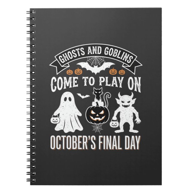 Cuaderno Día Final de Halloween de Fantasmas y Duendes de O (Frente)