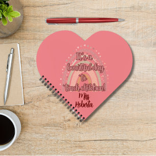 Cuaderno Día Hermoso Personalizado Para Enseñar Arcoíris