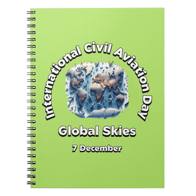 Cuaderno Día Internacional de la Aviación Civil. 7 de dicie (Frente)