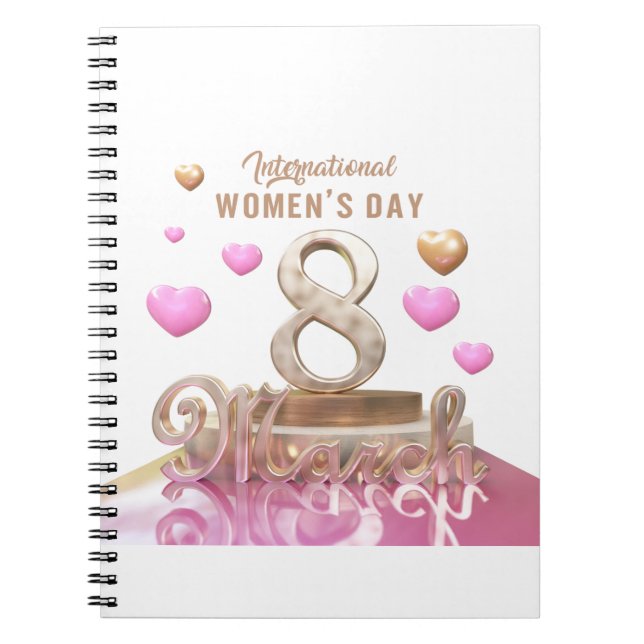 Cuaderno Día internacional de la mujer 8 de marzo (Frente)