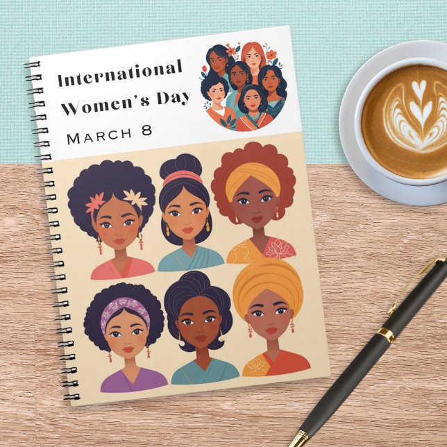 Cuaderno Día Internacional de la Mujer 8 de Marzo Encuadern (A cool spiral-bound notebook for International Women's Day on March 8th)