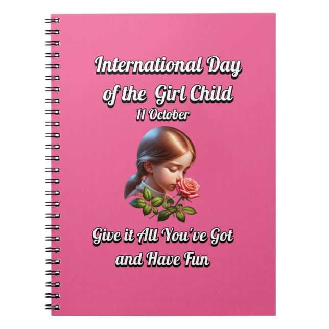 Cuaderno Día Internacional del Chica. Diversión (Frente)