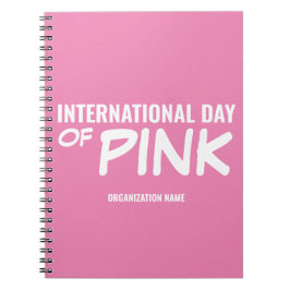Cuaderno Día Internacional del Rosa de personalizable