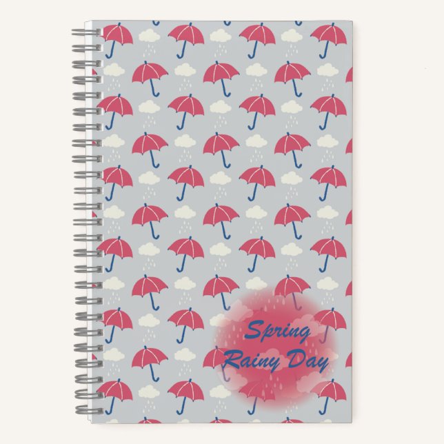 Cuaderno Día lluvioso de bloc de notas en espiral (Anverso)