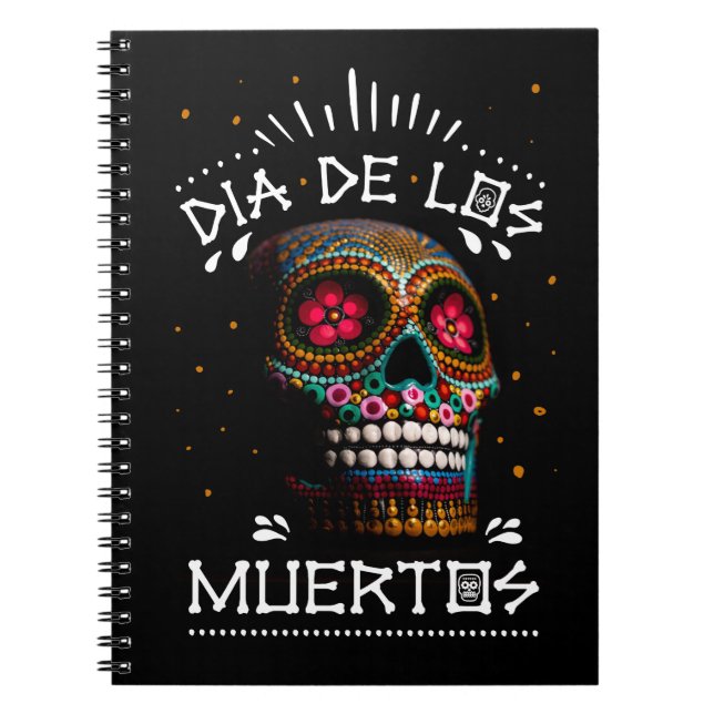 Cuaderno Dia mexicana del arte de la muerte del esqueleto m (Frente)