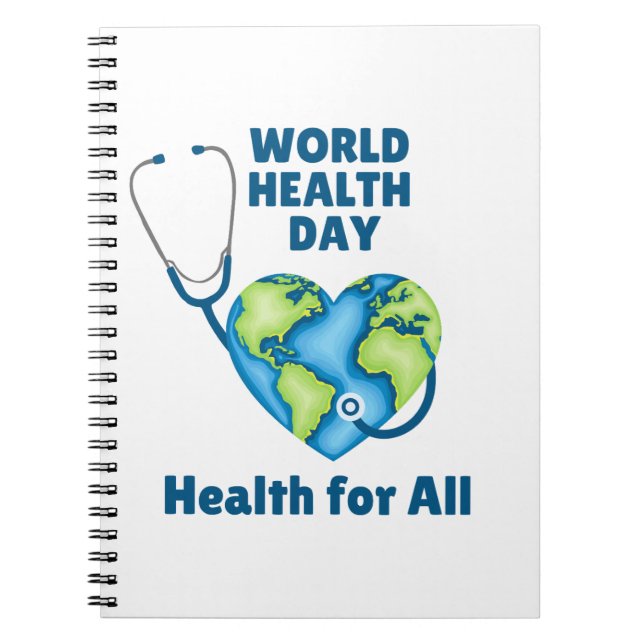 Cuaderno Día Mundial de la Salud Salud Salud para Todos (Frente)