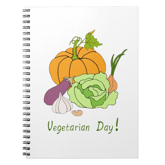 Cuaderno Día Mundial de la Vegetariana Minimalista (Frente)