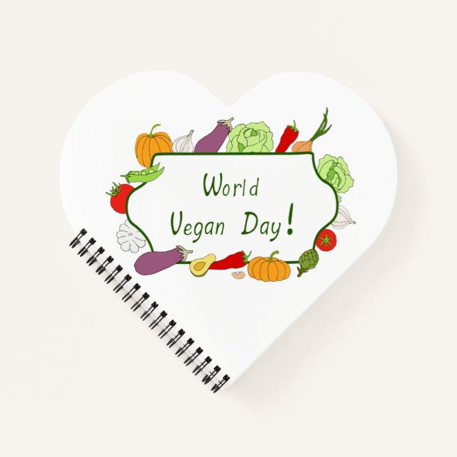 Cuaderno Día Mundial de la Vegetariana Minimalista (Anverso)