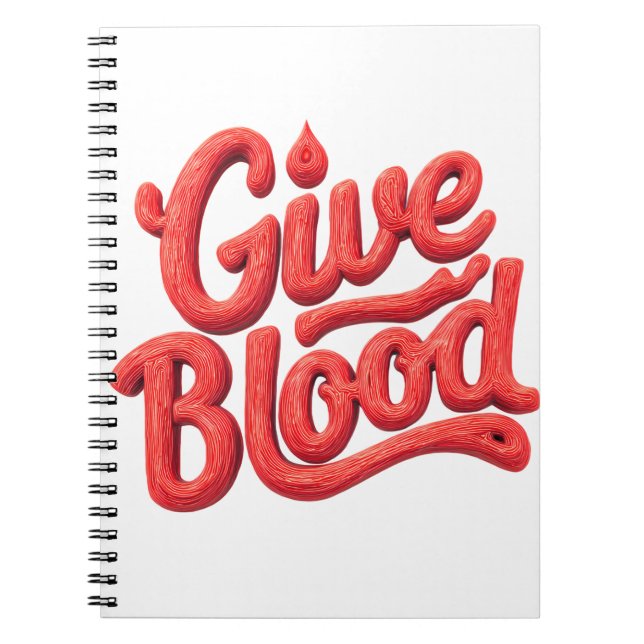 Cuaderno Día Mundial del Donante de Sangre - Glossy Blood D (Frente)