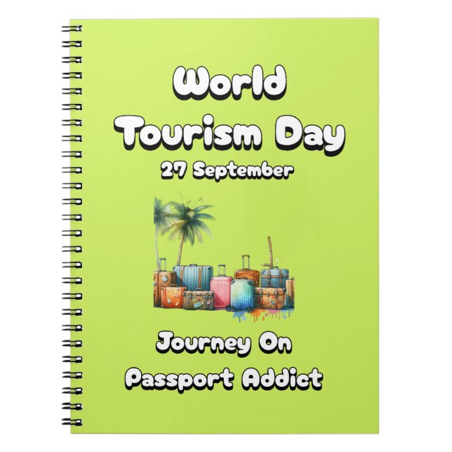 Cuaderno Día Mundial del Turismo. Viaje En Adicto De Pasapo (Frente)