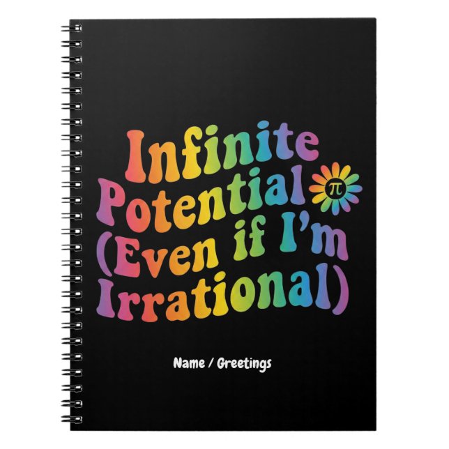 Cuaderno Día Retro del Pi Irracional de Potencial Infinito  (Frente)