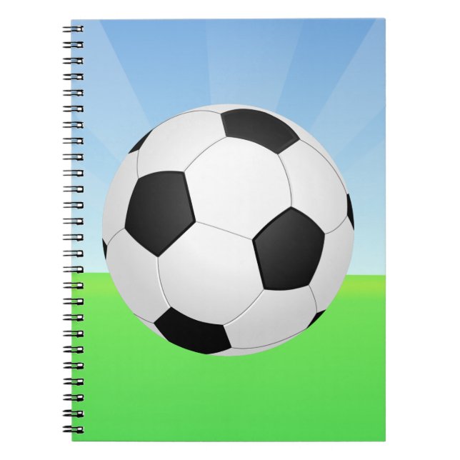 Cuaderno Día soleado de la bola de fútbol (Frente)
