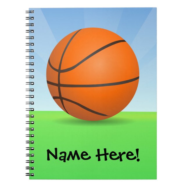 Cuaderno Día soleado del baloncesto de los deportes del (Frente)