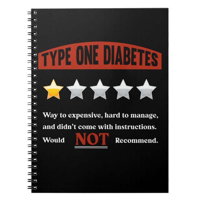 Cuaderno Diabetes divertidos Chiste Humor diabético (Frente)