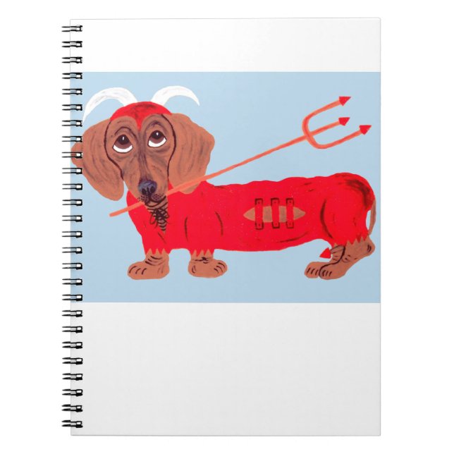 Cuaderno Diablo Dachshund (Frente)