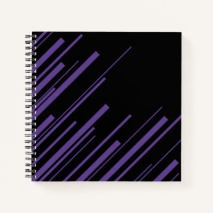 Cuaderno Diagonales en morado y negro