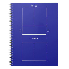Cuaderno Diagrama de cancha de pickleball de cocina