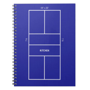 Cuaderno Diagrama de cancha de pickleball de cocina