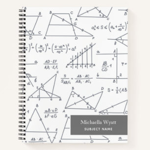Cuaderno Diagrama de patrones matemáticos personalizados Pa