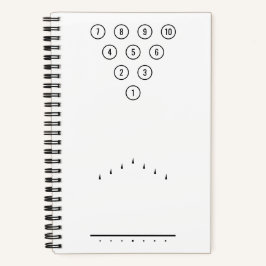 Cuaderno Diagrama de referencia de los carriles de bolos ne