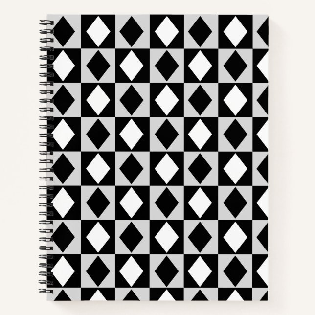 Cuaderno Diamante de Rhombus blanco negro (Anverso)