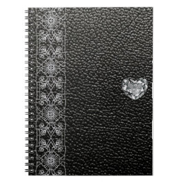 Cuaderno diamante, estilo falso de cuero, estilo lujoso
