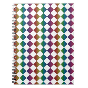 Cuaderno Diamante Multicolor Harlequín de Cuadros Coloridos