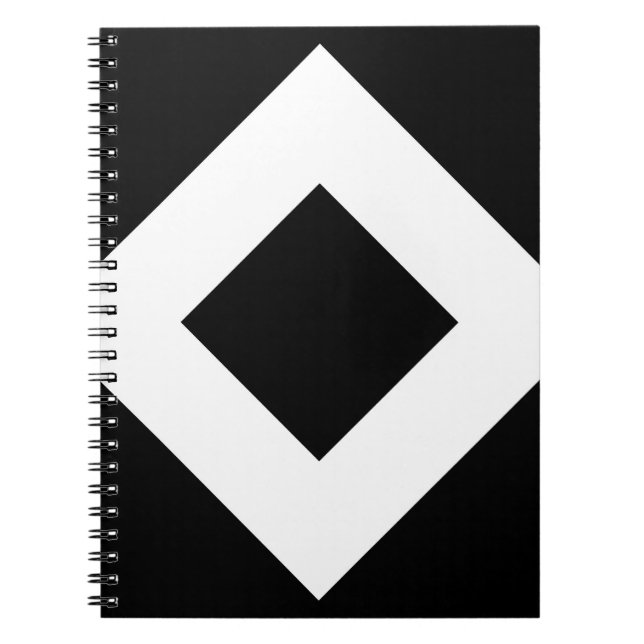 Cuaderno Diamante negro, borde blanco negrita (Frente)