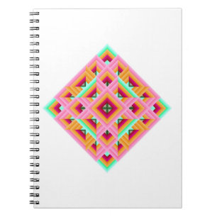 Cuaderno Diamante rosa, rojo, Naranja y verde de los tallos