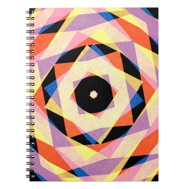 Cuaderno Diamantes a rayas multicolores (Frente)
