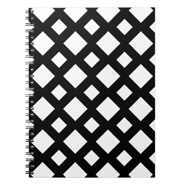 Cuaderno Diamantes blancos en negro (Frente)