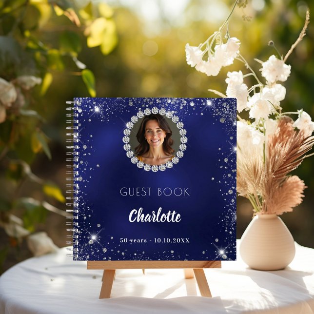 Cuaderno diamantes de fotos azul marino de cumpleaños de li (Subido por el creador)