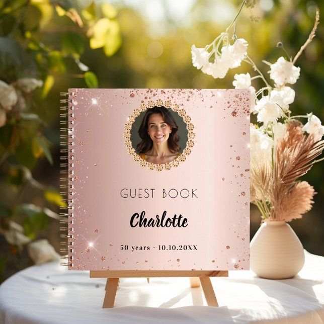 Cuaderno diamantes de fotos de oro del rosa de cumpleaños d (Subido por el creador)
