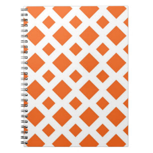 Cuaderno Diamantes naranjas sobre blanco