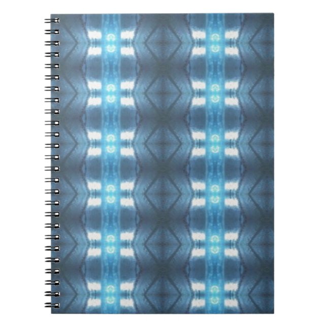 Cuaderno Diamantes oscuros y azules claros de estilo (Frente)