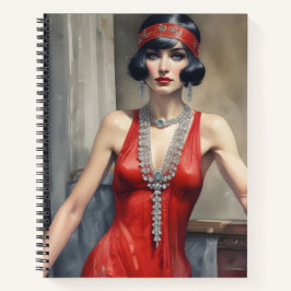 Cuaderno Diamantes y Seda Roja