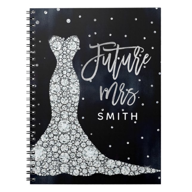 Cuaderno Diamond Bridal Shower Boda Vestido Futuro Sra. (Frente)