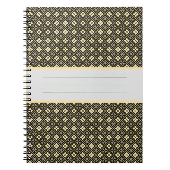 Cuaderno Diamond Pattern Noir (Frente)