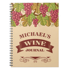 Cuaderno Diario adaptable del vino