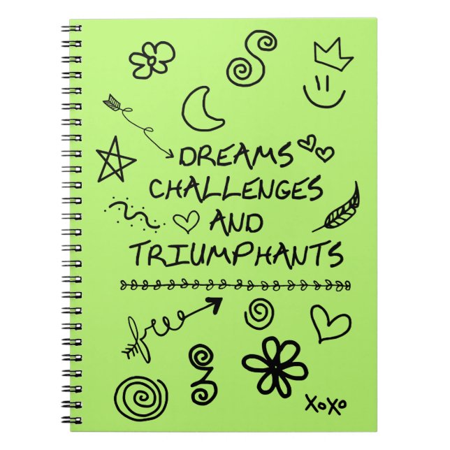 Cuaderno Diario adolescente con Doodles (Frente)