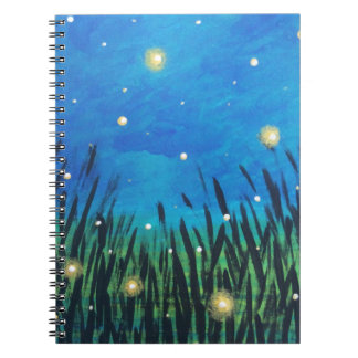 Cuaderno Diario alineado espiral de la luciérnaga del