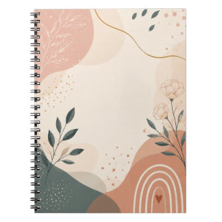Cuaderno Diario Arcoíris Neutral Minimalista