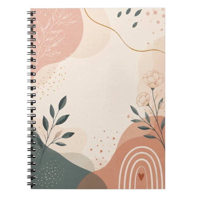 Cuaderno Diario Arcoíris Neutral Minimalista (Frente)