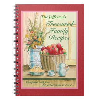 Cuaderno Diario atesorado de las recetas de la familia