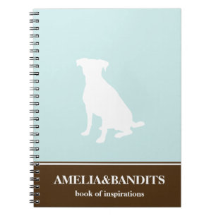 Cuaderno Diario azul de la inspiración del perro de la